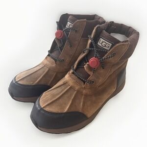 UGG Turlock Leather Waterproof Fur Lined Insulated Winter Boot Size 6 NWOT Brown